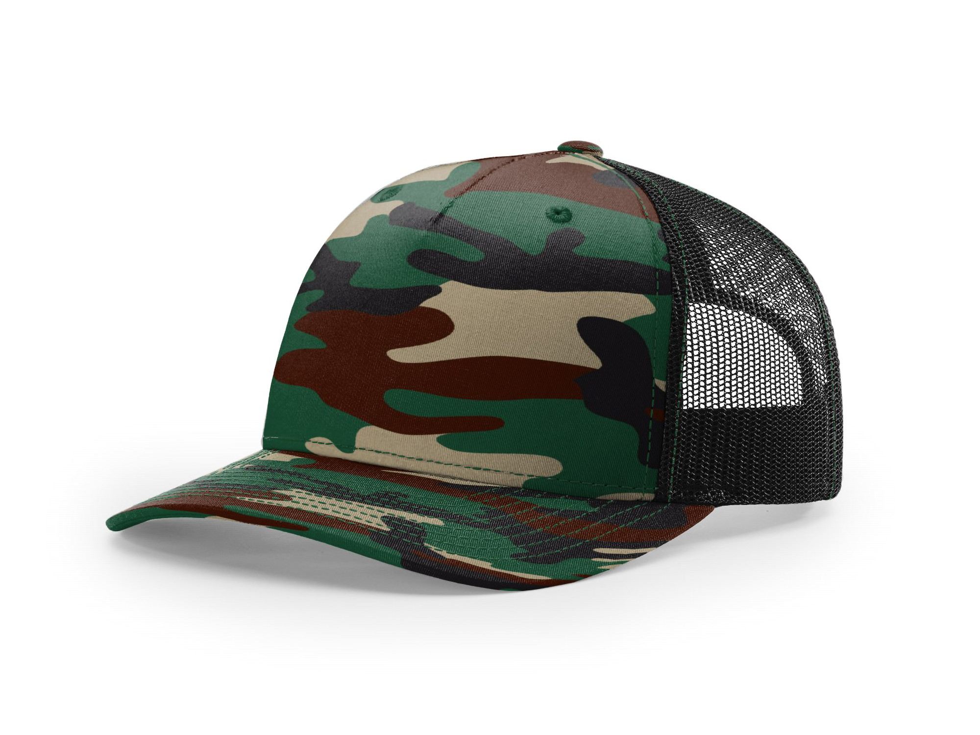 Printed Five-Panel Trucker Cap - 112PFP